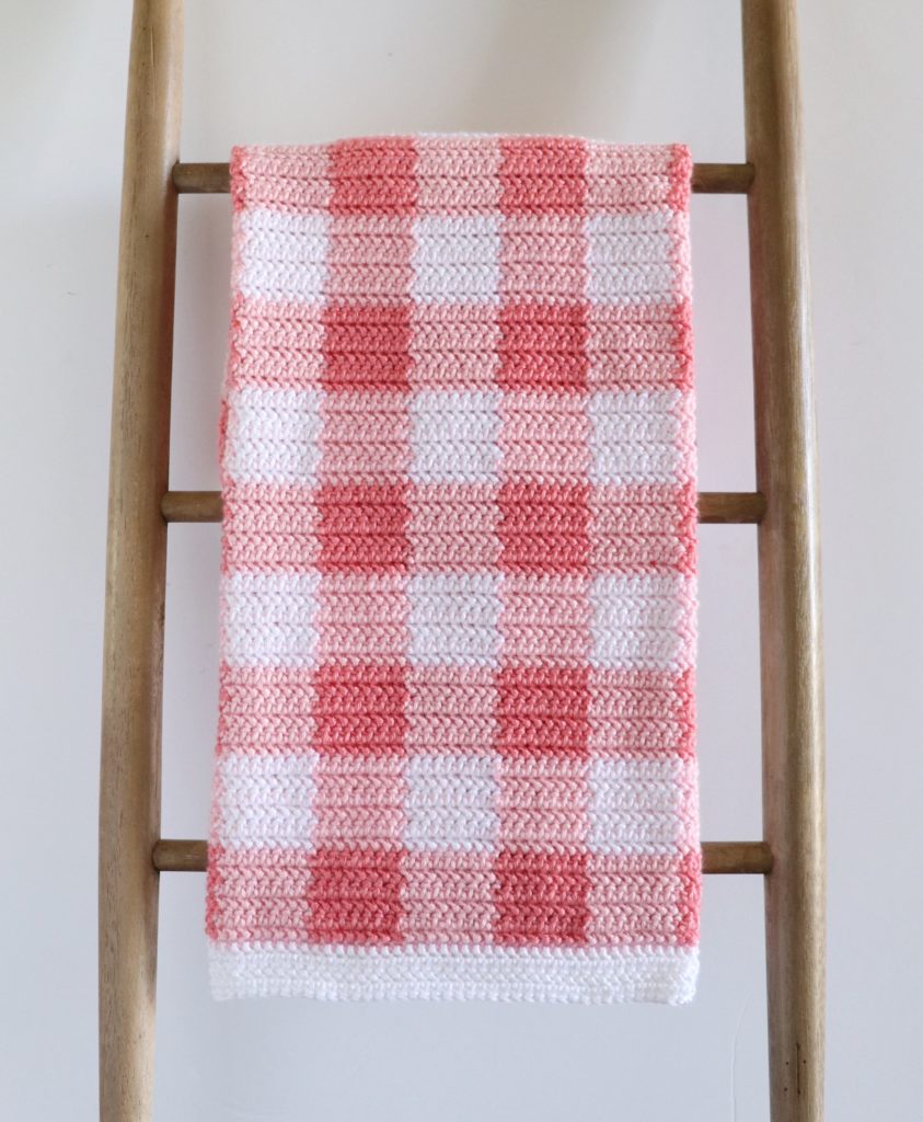 Caron Gingham Baby Blanket
