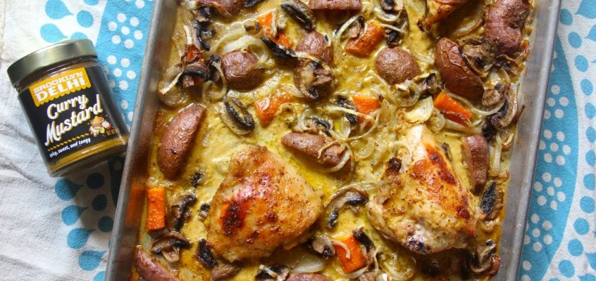 Coconut Curry Mustard Sheet Pan Chicken (And A Giveaway!)