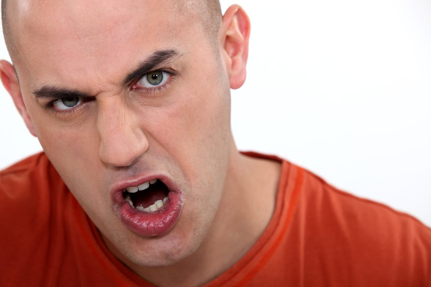 Angry bald man. Heurtel_Romain_240111