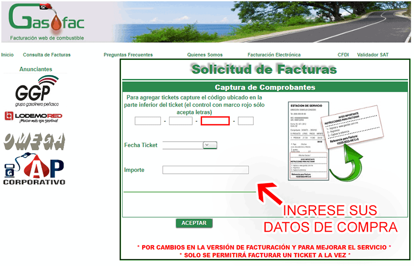GASOFAC GASOLINERAS FACTURACION 0