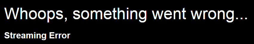Netflix streaming error