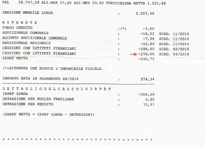 Rinnovo cessione Inps o Inpdap in presenza di due trattenute