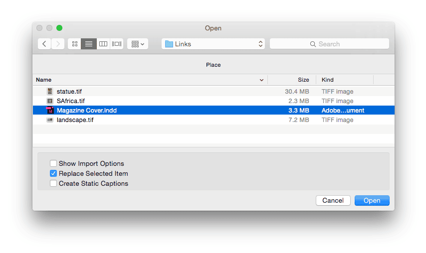 placing indesign document into another indesign file