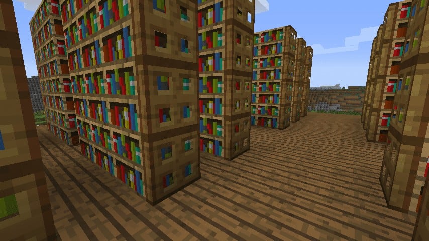 Bookshelf Library Minecraft ideas Interior