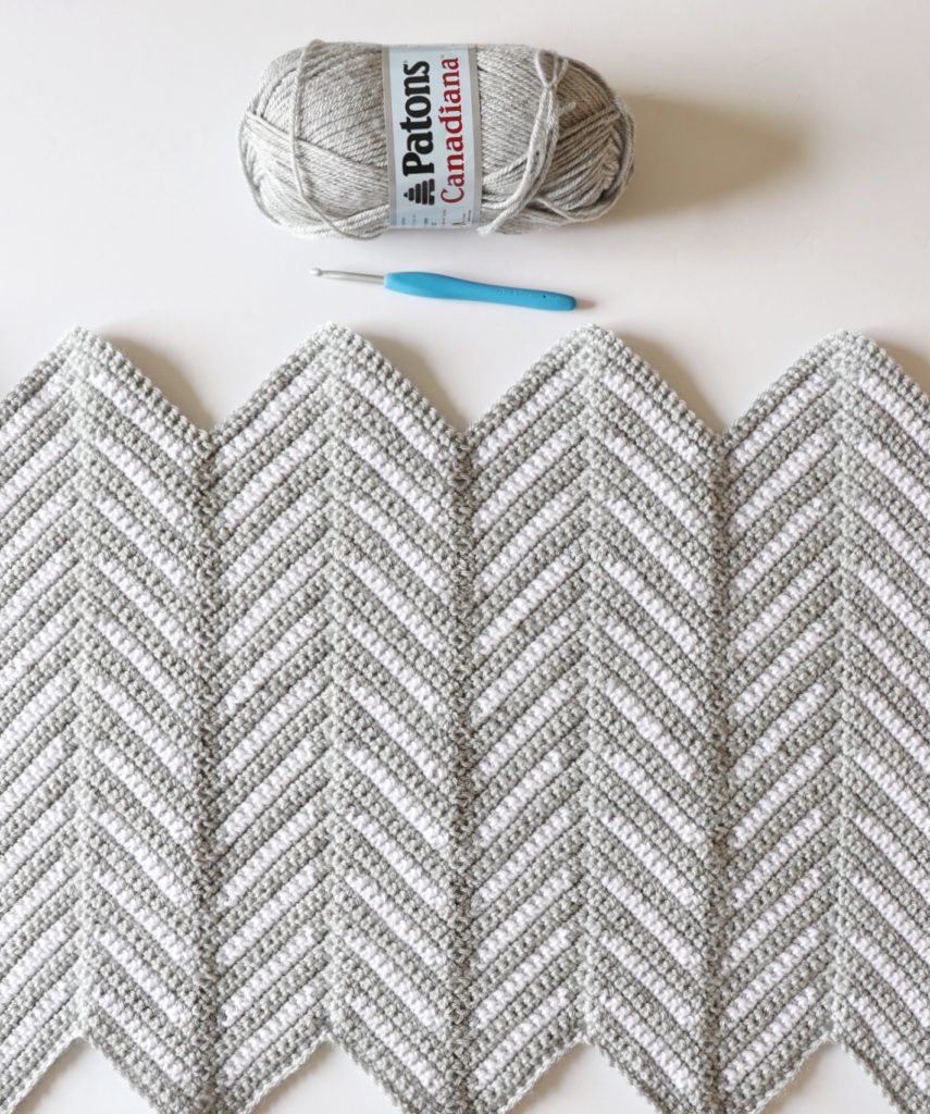 Crochet Chevron Arrows Blanket