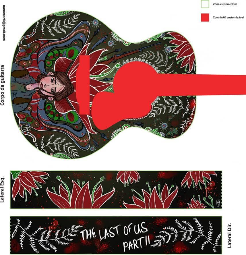 Esta é a Guitarra Personalizada vencedora do desafio The Last of Us Part II 2 desafio guitarra last of us
