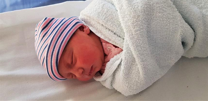 Pink and blue newborn hat - motherhooddiaries.com