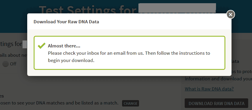 Waiting for an email from Ancestry to download DNA results