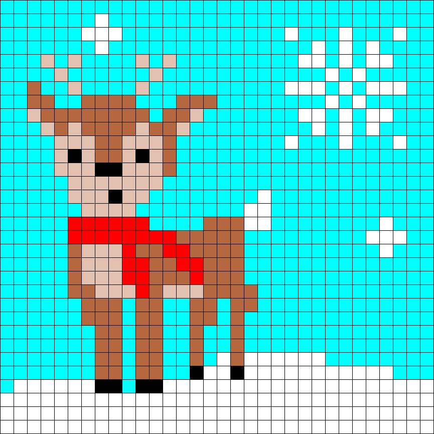 The Shy Deer Crochet C2C Square | Crochet a beautiful blanket for the holidays, using the corner to corner crochet method. Free Crochet charts and written pattern available. Woodland Winter Wonderland C2C Corner to Corner Crochet Blanket. Use the charts for any tapestry crochet, make a wallhanging, or just make one square into a holiday tote. #crochet #crochetpattern #crochetgraph
