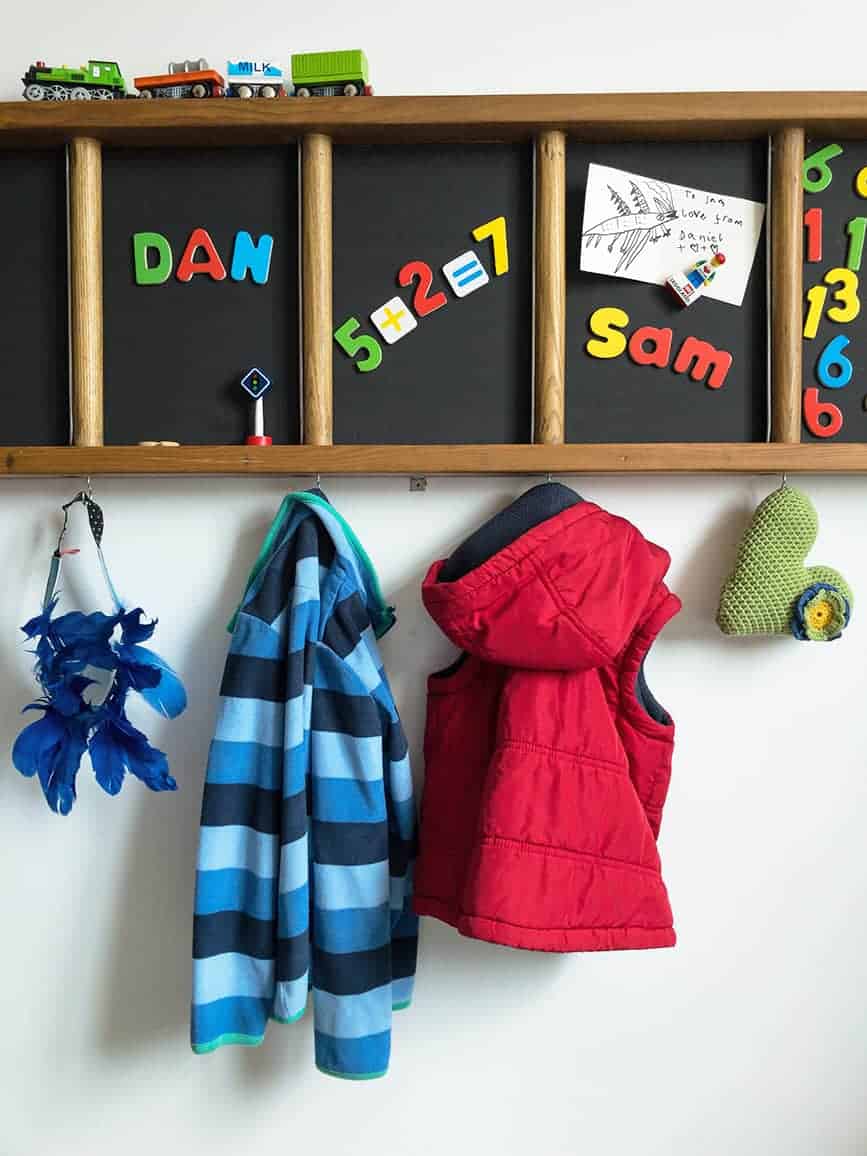 DIY Magnetic Board-Wall hook rack