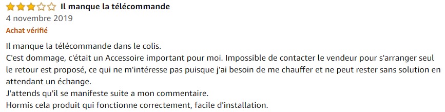 Avis récurrent sur les chauffages chinois