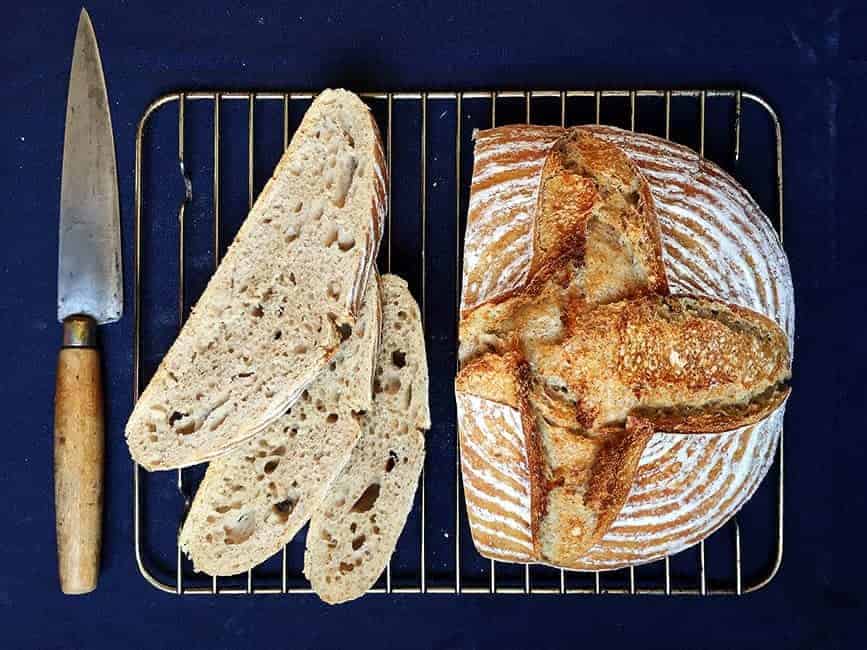 Homemade No Knead Sourdough Bread