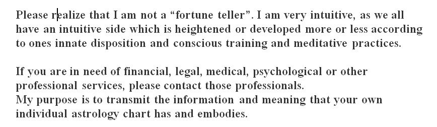 astrology is not fortune telling