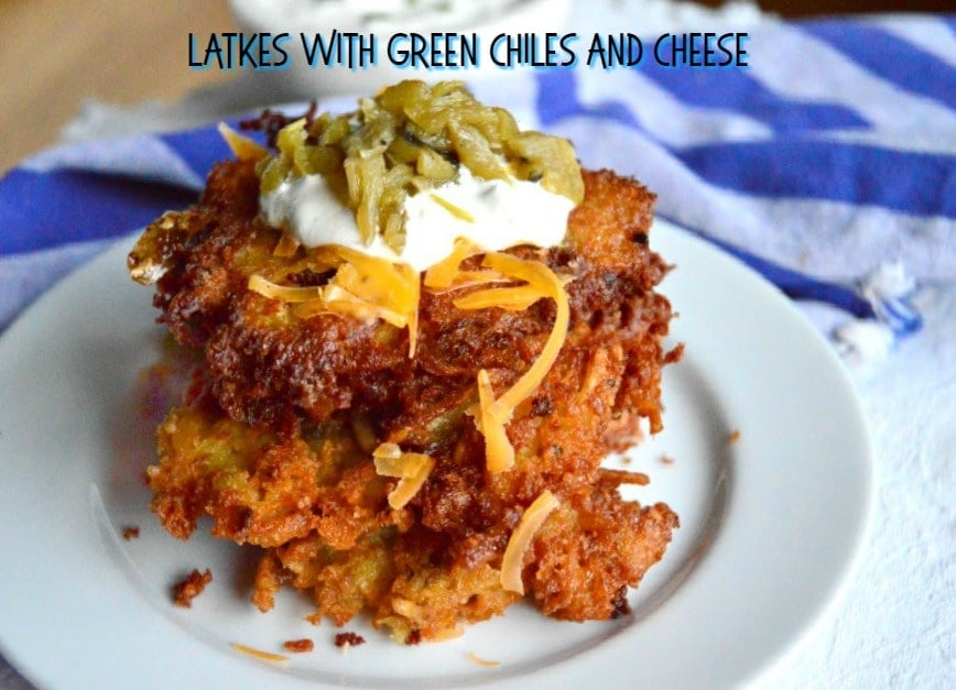 Latkes with Green Chiles and Cheese