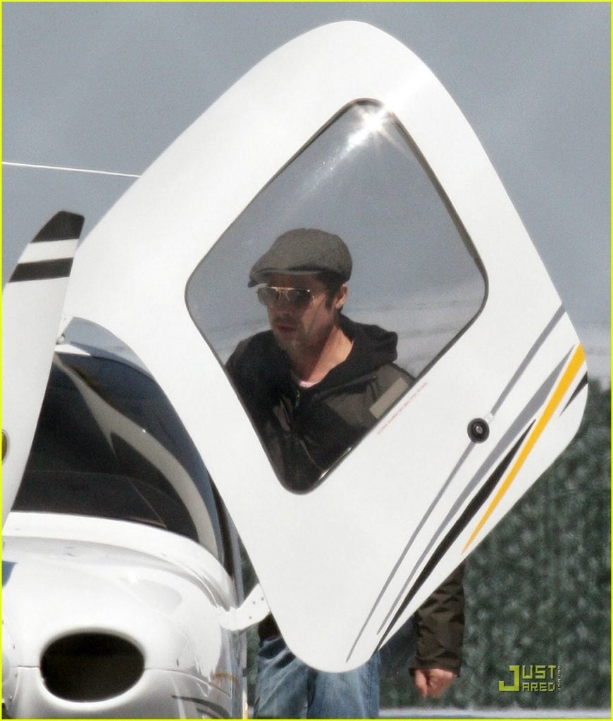 Celebrities who fly planes: Brad Pitt