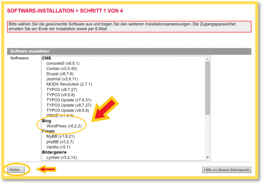 Wordpress unter Allinkl installieren - 5 Schritte Bilder Anleitung 5 Wordpress unter Allinkl installieren - 5 Schritte Bilder Anleitung 4