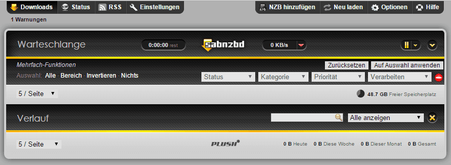 SABnzbd Einrichtung