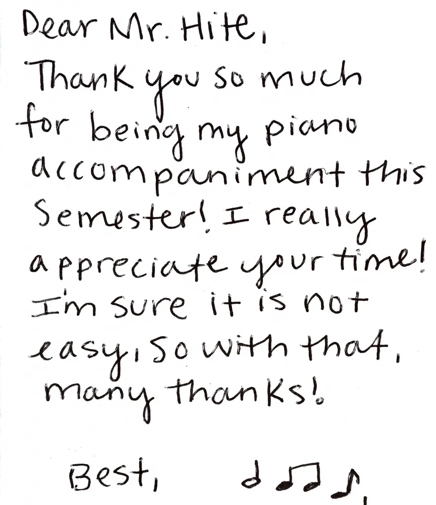 thank you note