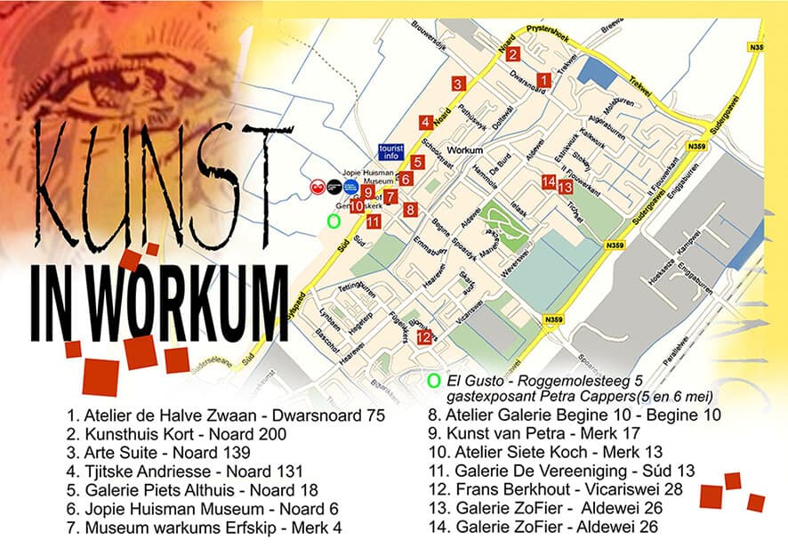 kunstroute workum 2018 deelnemers