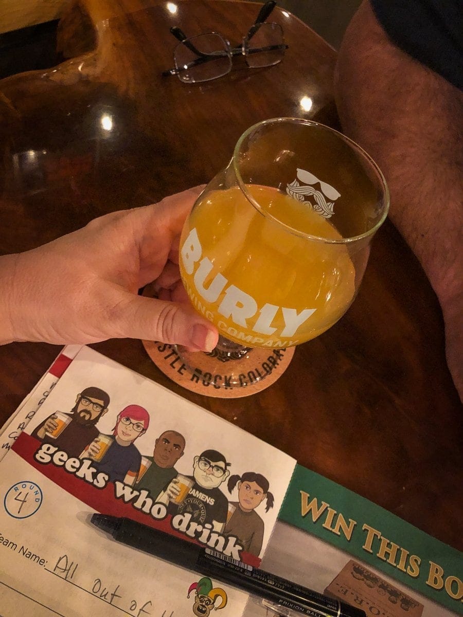 Geeking out over beer and trivia at BURLY Brewing Company, a craft brewery in Castle Rock, Colorado
