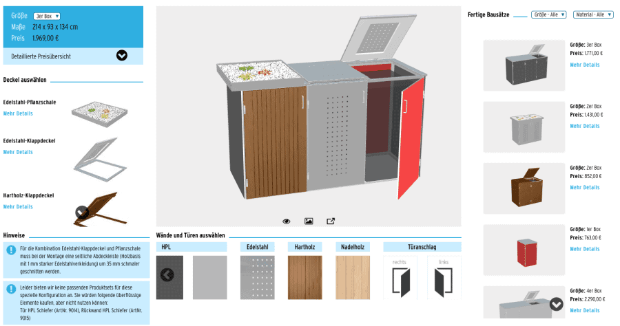 3d konfigurator fur abfalltrenn systeme