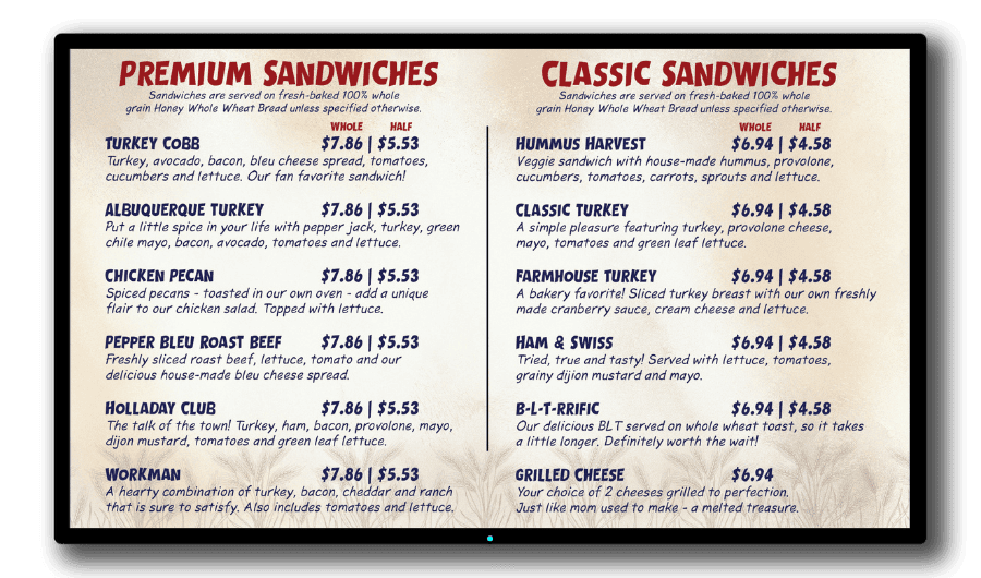 Menu 4
