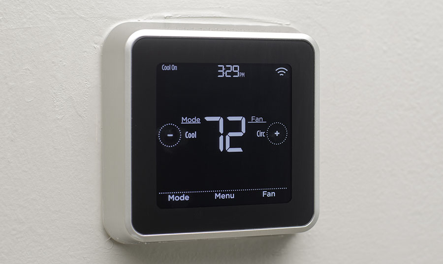 Close up Modern Digital Thermostat