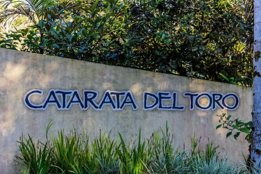 Catarata del Toro - Waterfall entrance sign Costa Rica