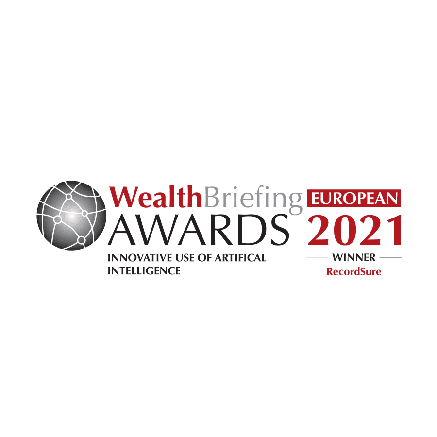 Recordsure AI Winner WealthBriefing Awards 2021