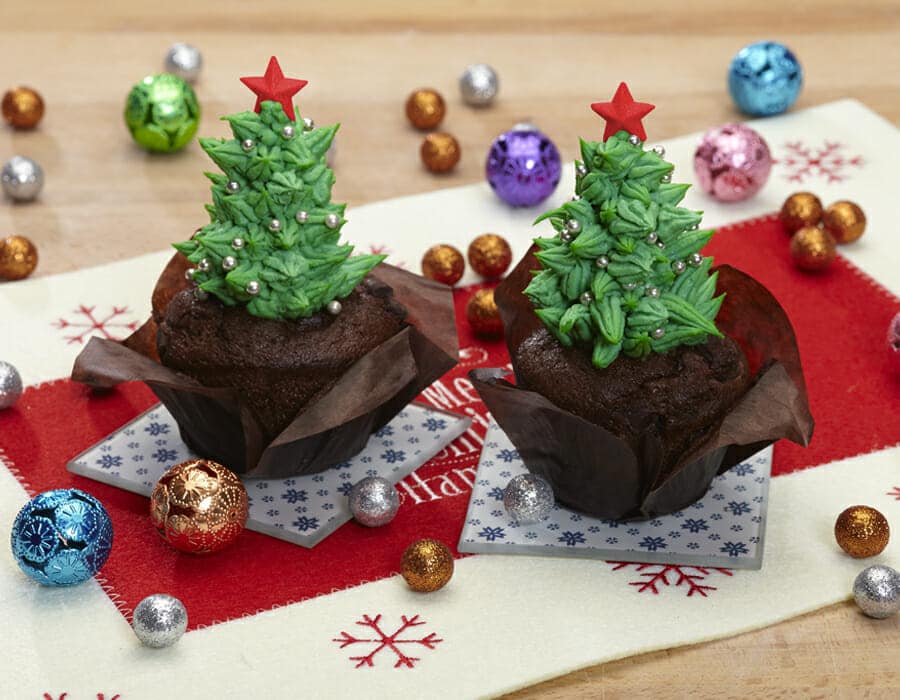 Cupcake con alberello di natale Cupcake con alberello di natale