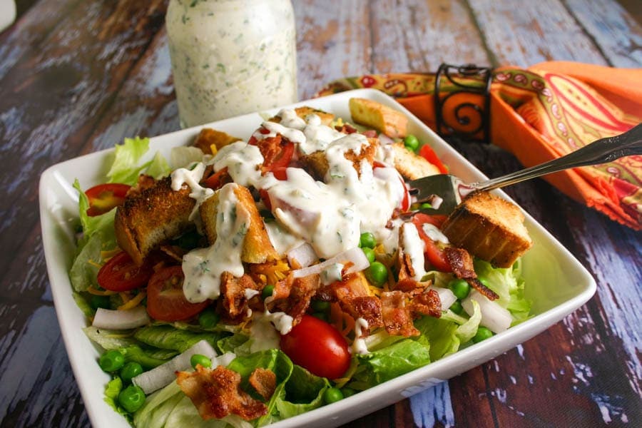 7-Layer Salad with Parmesan Ranch Dressing | Life, Love, and Good Food