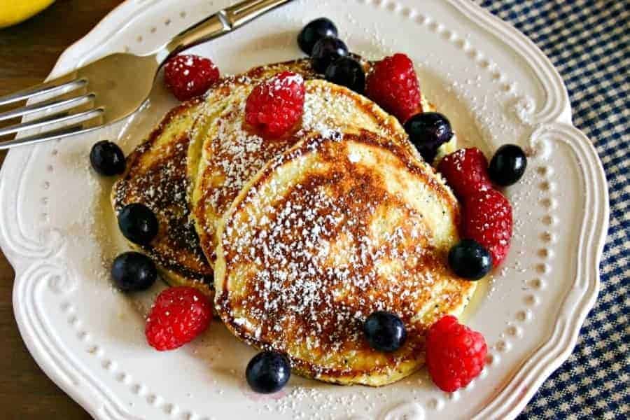 Lemon Poppyseed Ricotta Pancakes | Life, Love, and Good Food