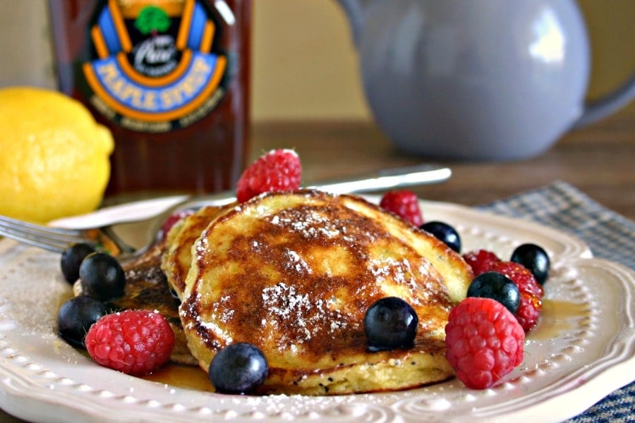 Lemon Poppyseed Ricotta Pancakes | Life, Love, and Good Food