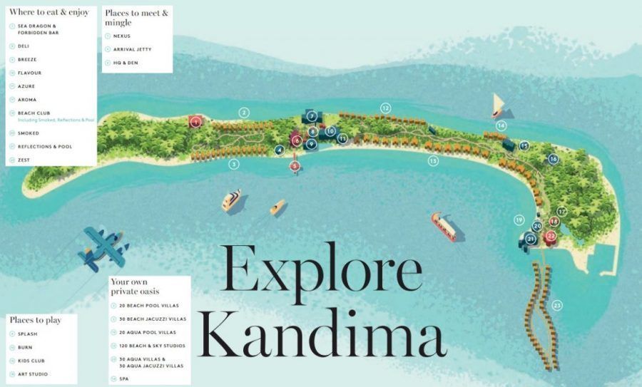 Mapa del Hotel Kandima Maldives
