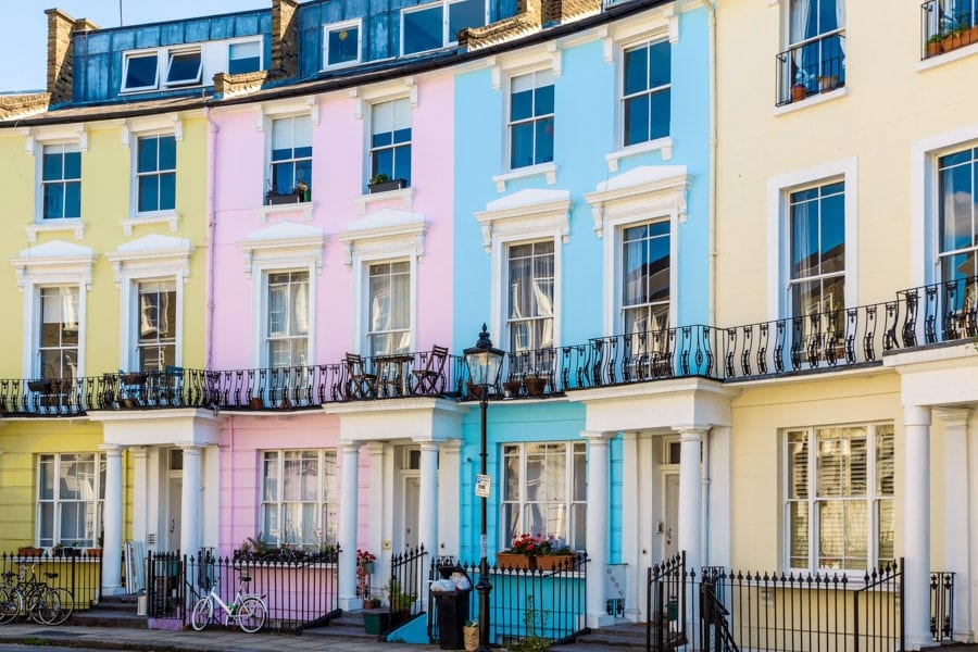 Colourful Houses in Primrose Hill