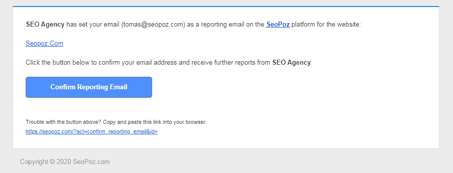 Confirm White label reports