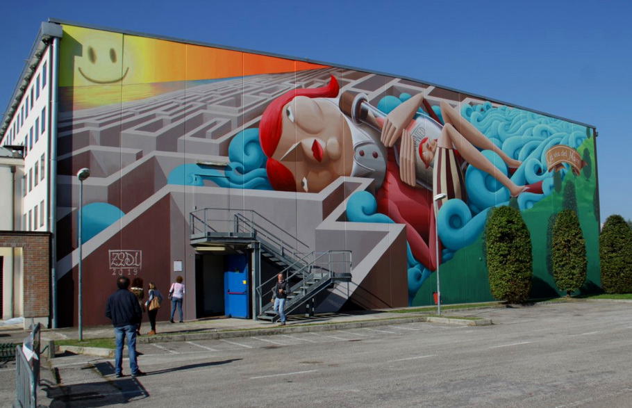 “The Way To The Sea” de Zed1 em Vicenza, Itália 7 The Way To The Sea By Zed1 in Vicenza, Italy