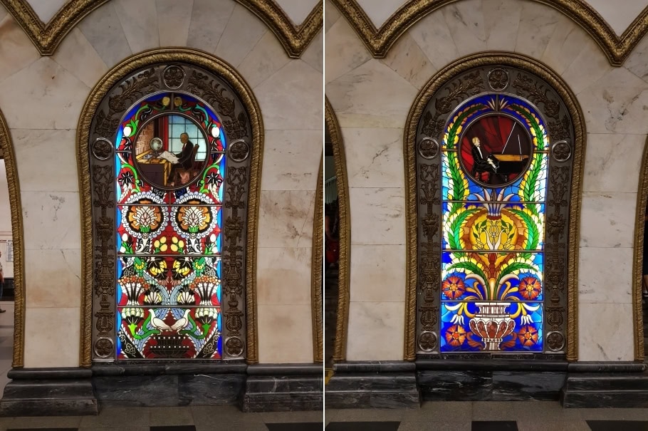 Vitraux Métro Moscou