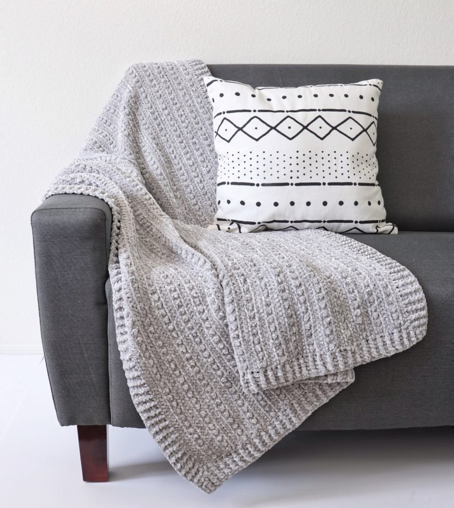 Crochet Velvet Berries Throw