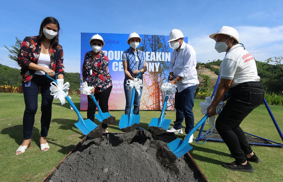 Globe cell site groundbreaking