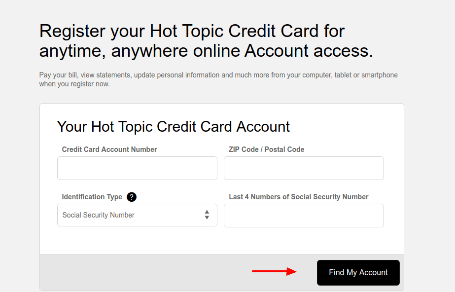 Denity hottopic Hot Topic Credit Card Account Login Guide 