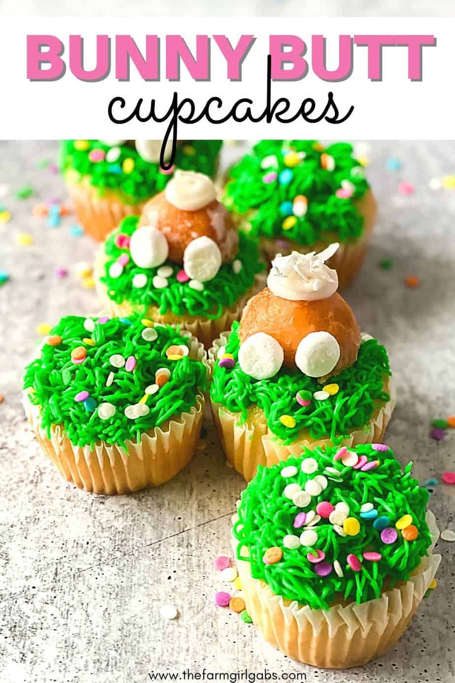 Hippity Hoppity, these Easy Bunny Butt Cupcakes are the perfect Easter dessert. This cute Easter Cupcake recipe is easy to decorate and fun to eat. This homemade cupcake recipe is perfect for Easter. Make these adorable Easter cupcakes that use a doughnut hole as the bunny's bottom. The kids will have a blast helping with these Easter Cupcakes!