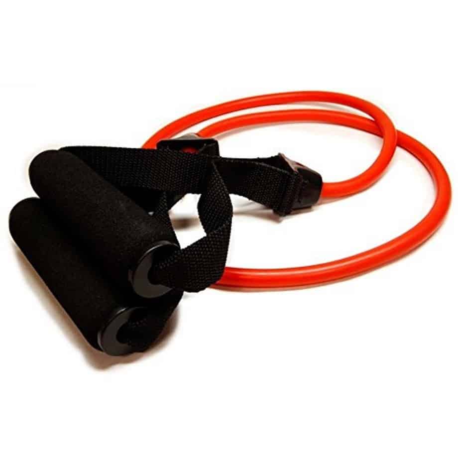 There is a tube resistance band with clips