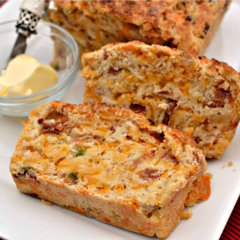 Easy Beer Bread with Bacon Jalapenos and Cheddar