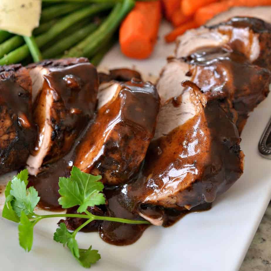 Crock Pot Pork Tenderloin with Balsamic Sauce Small Town Woman