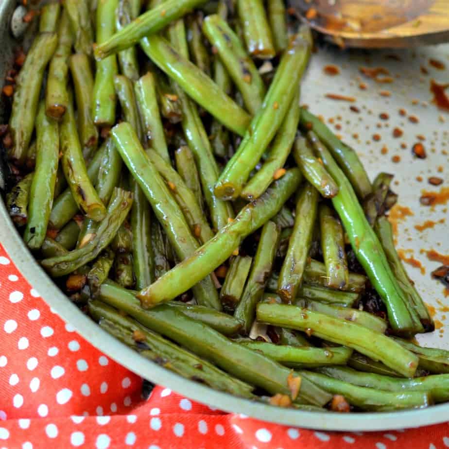 Stir Fried Green Beans with Ginger and Garlic Small Town Woman