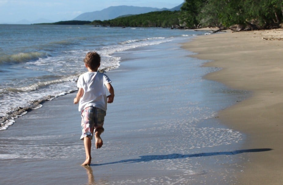 Port Douglas Australia kid on Four Mile Beach