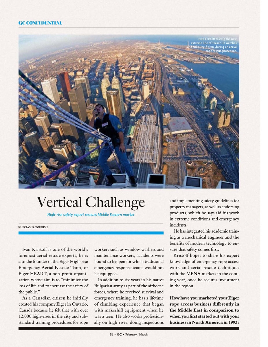 Vertical Challenge for Rope Access in Dubai