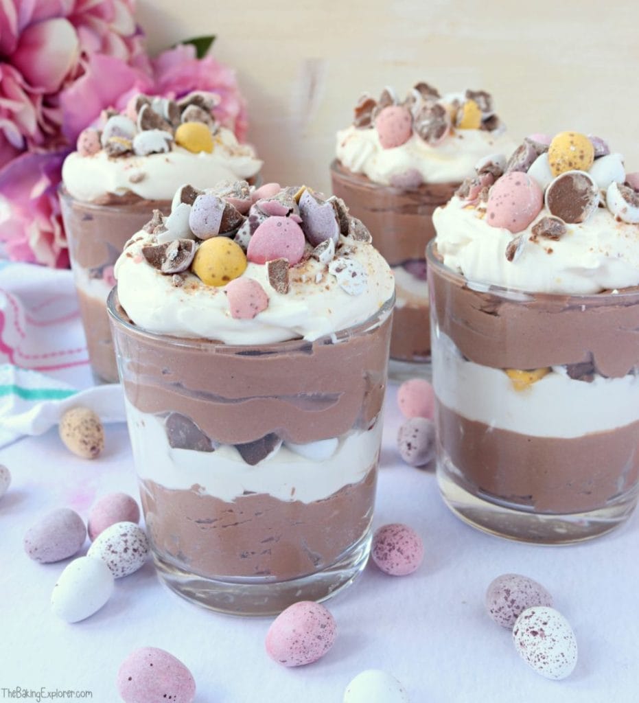 Mini Egg Dessert Pots from the Baking Explorer