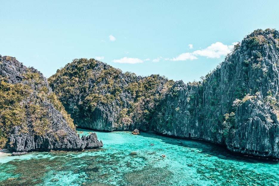 40 Stunning Photos That Will Make You Want To Visit The Philippines 12 L An aerial view of the entrance to Big Lagoon, El Nido